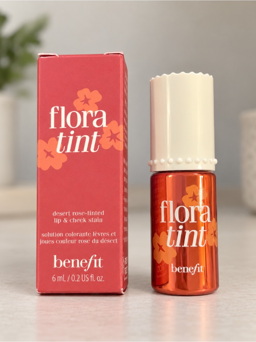 NWT Benefit Cosmetics Flora Tint Desert Rose Lip & Cheek Stain 6mL